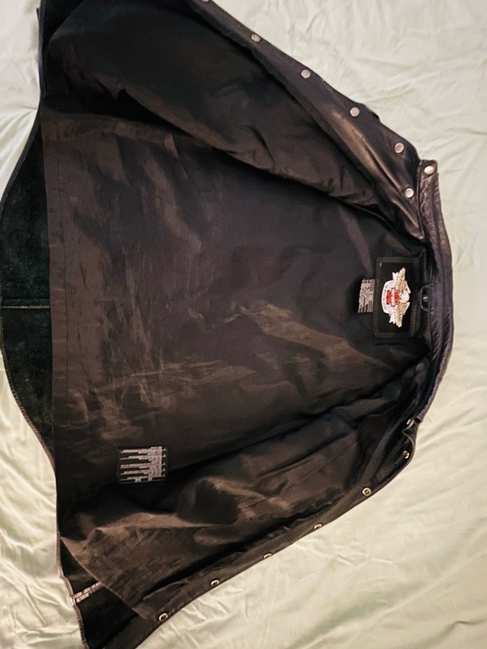 HARLEY DAVIDSON 100 % Leather Button-down Front shacket - Picture 5 of 8